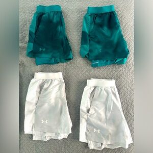 Under Armor Lined Running Shorts Set (Men’s Medium)
